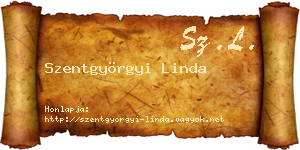 Szentgyörgyi Linda névjegykártya